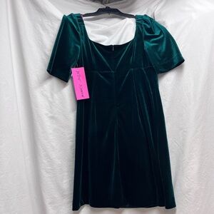 Betsey Johnson Emerald Green Velvet Dress